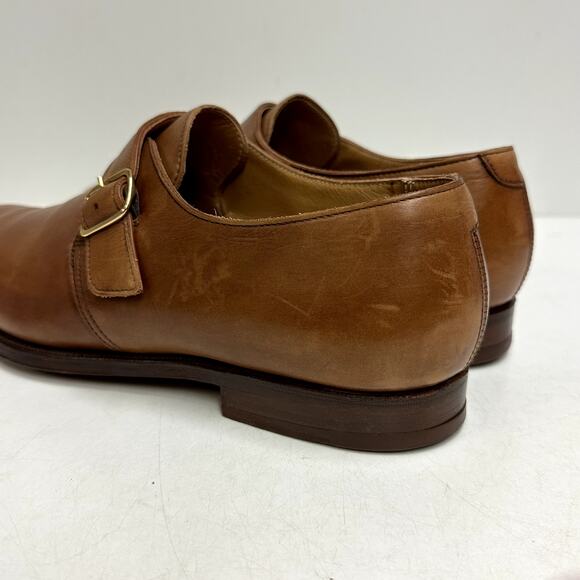 Crockett & Jones x Polo Ralph Lauren Monk Strap Brown Calf Bench England 9.5 - Picture 8 of 16